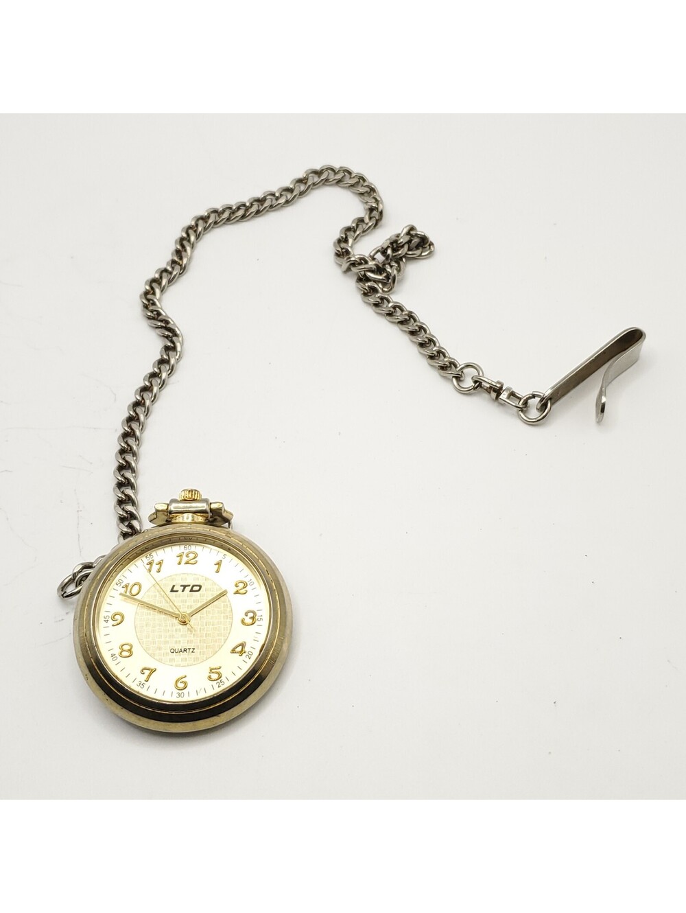 LTD Quartz Pocket With Clip Watch 40mm New Battery